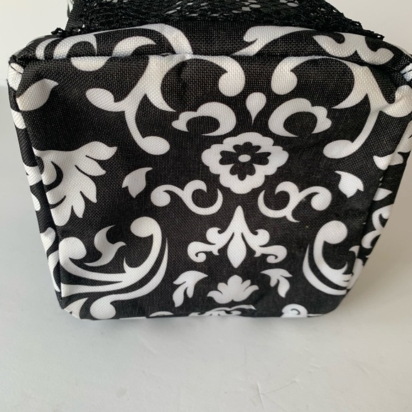 Thirty-One Black and White Patterned Small Tote Bag 7 1/2” x 7 1/2” - Picture 8 of 8